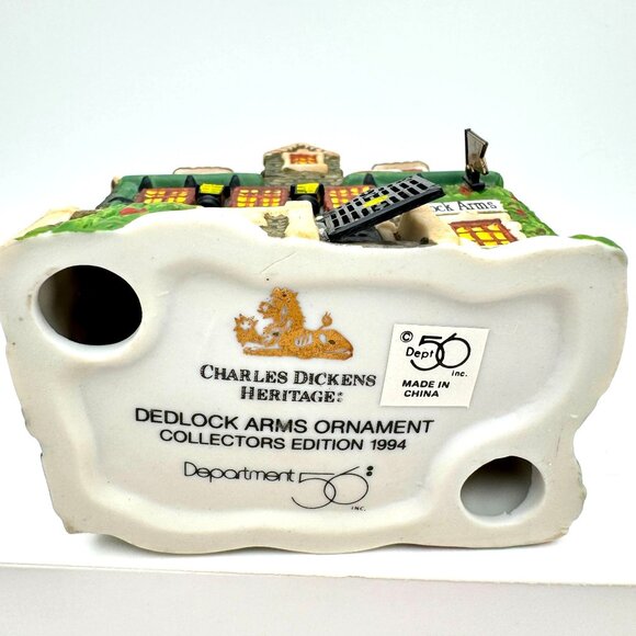 Charles Dickens Heritage Dedlock Arms Ornament 1994 Collectors Edition Porcelain - Picture 2 of 8